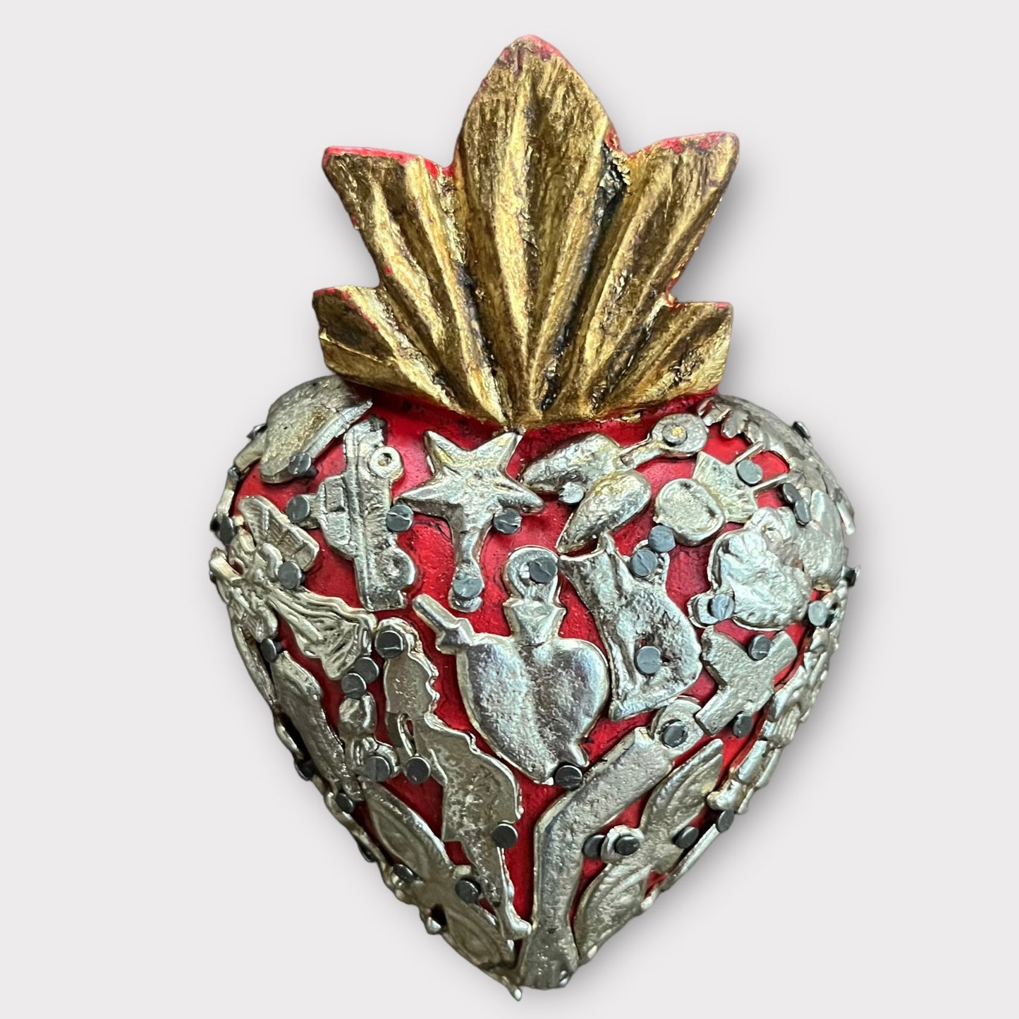 Milagros Wood Heart Corazon