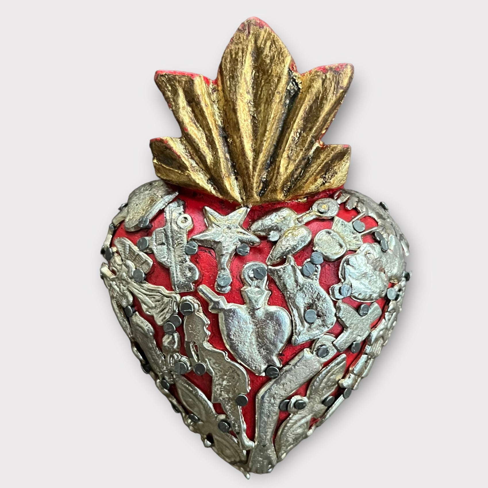 Milagros Wood Heart Corazon