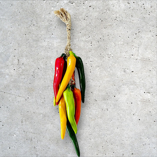 Multi color chili peppers