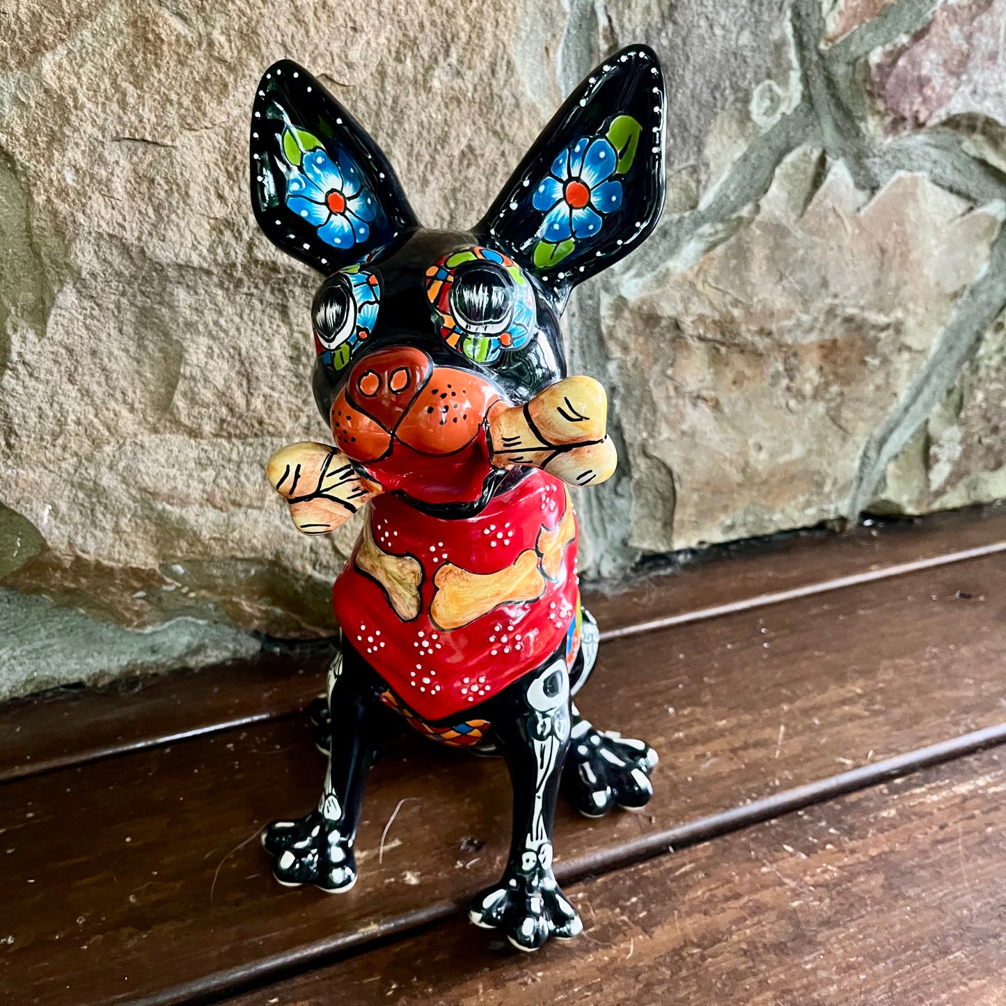 Mexican Talavera Catrina Chihuahua Dog Puppy