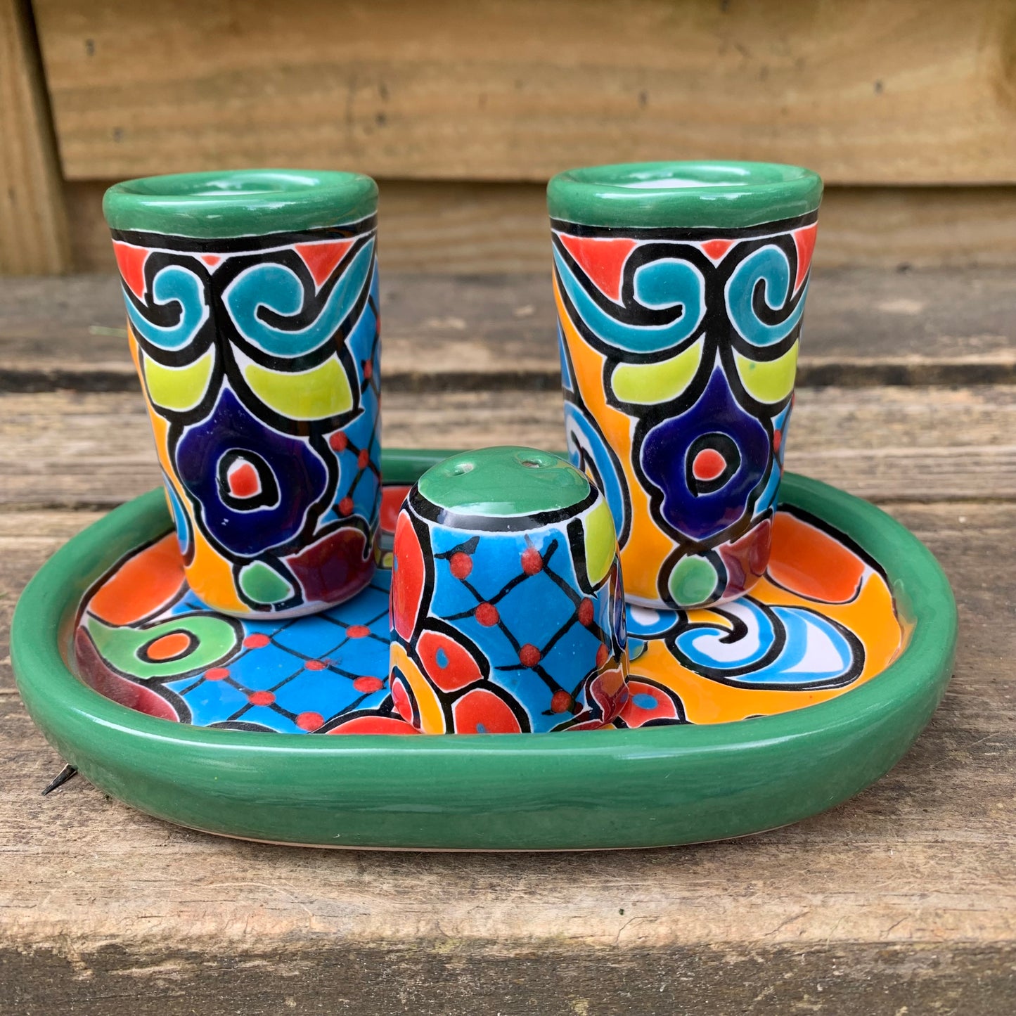 Talavera Tequila Shot Set