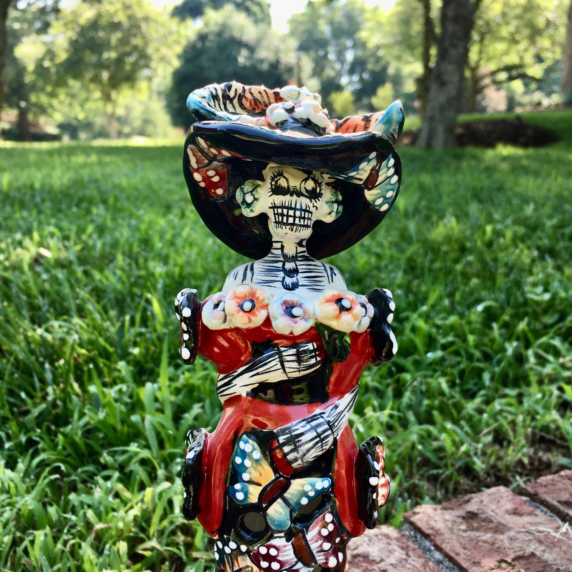 Mexican Catrina with butterflies Chico face