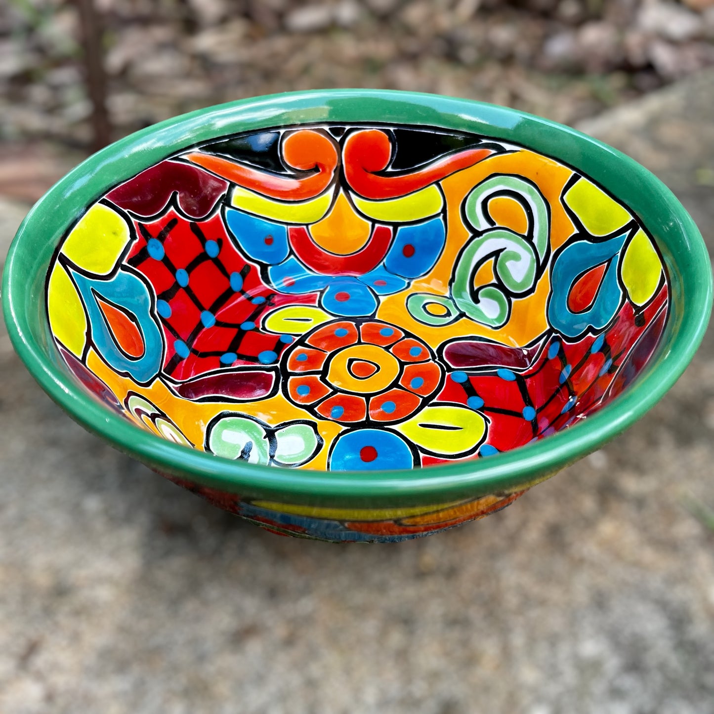Talavera pazole soup bowls green