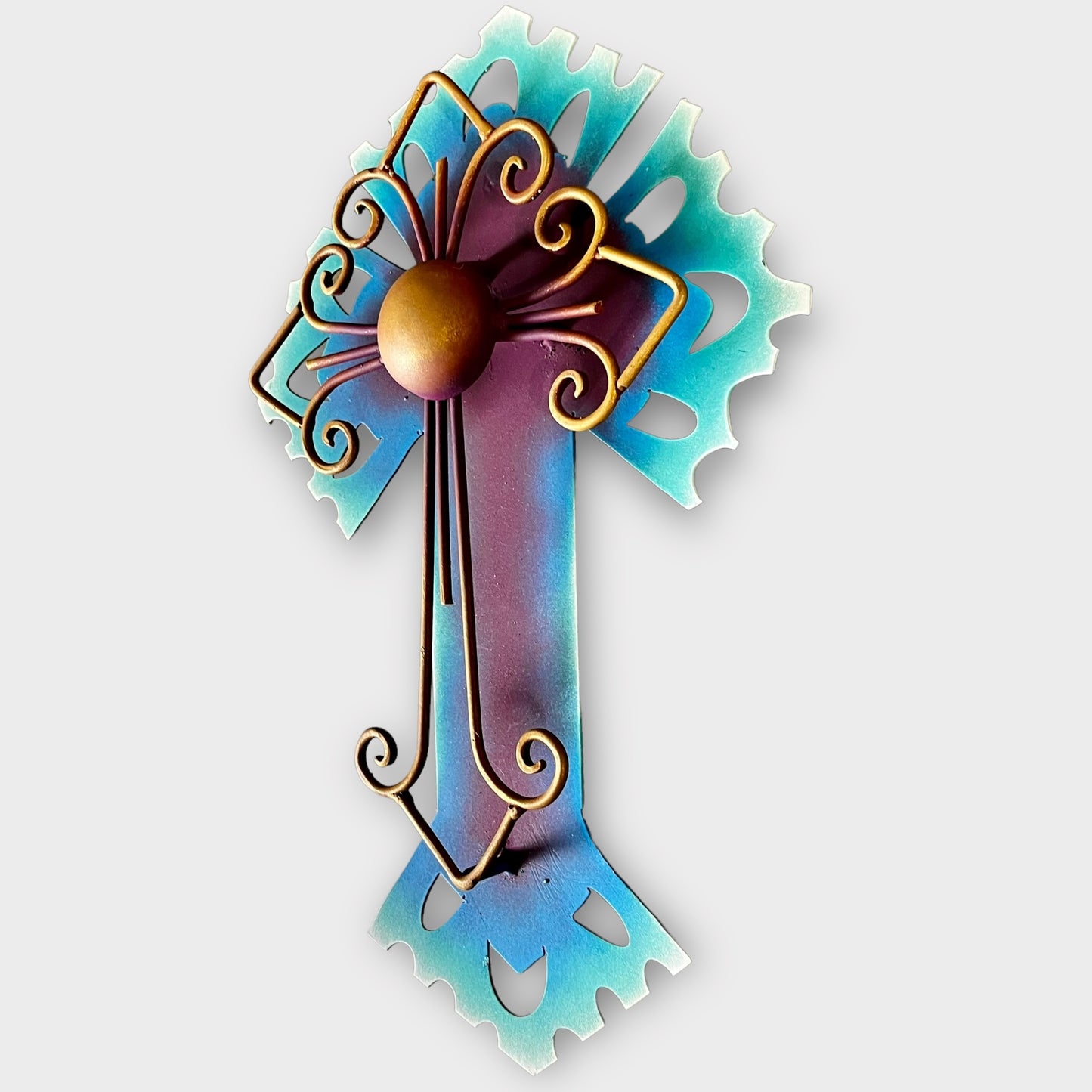 Handcrafted Azul Medallion Cross