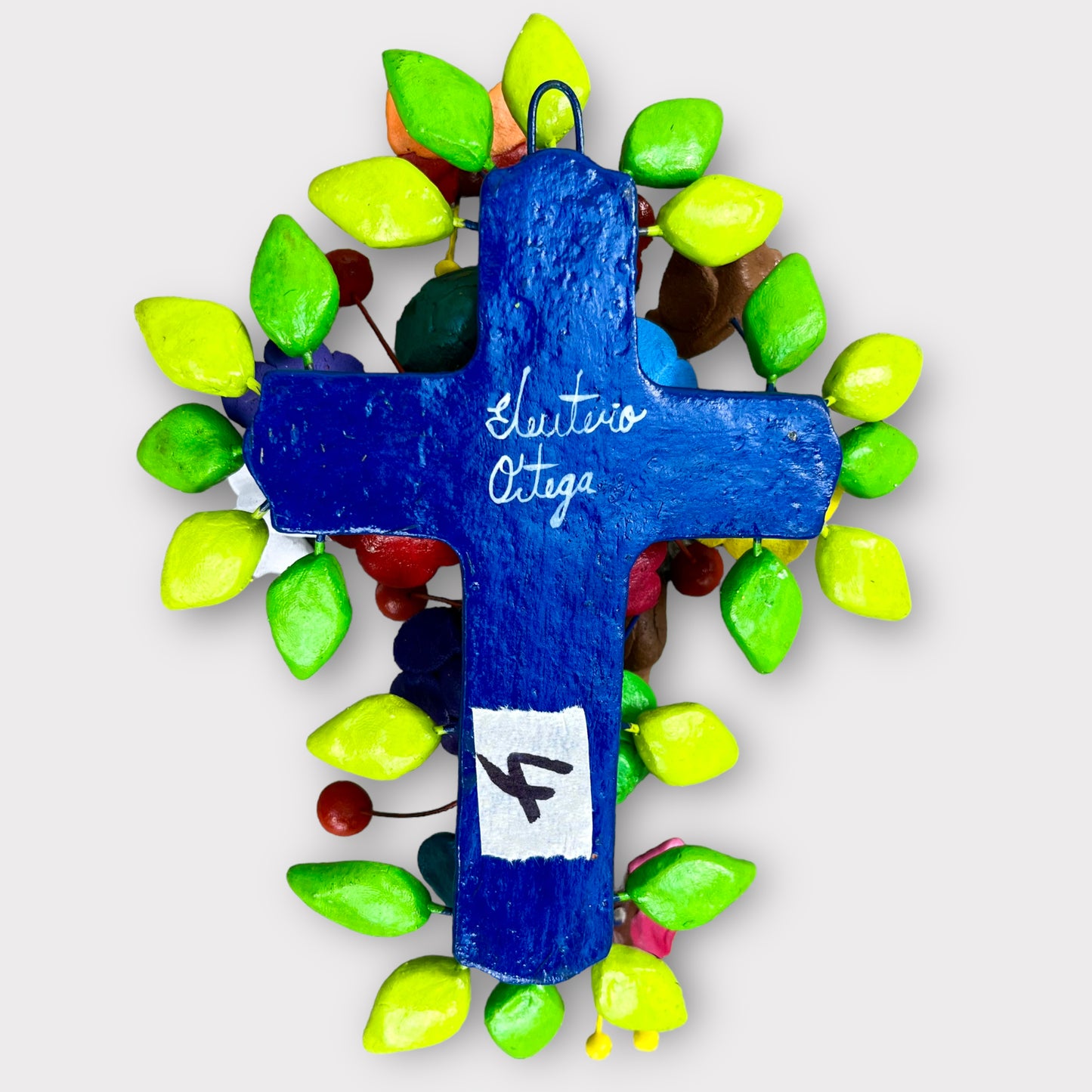 Oretage Family folk art cross signed back