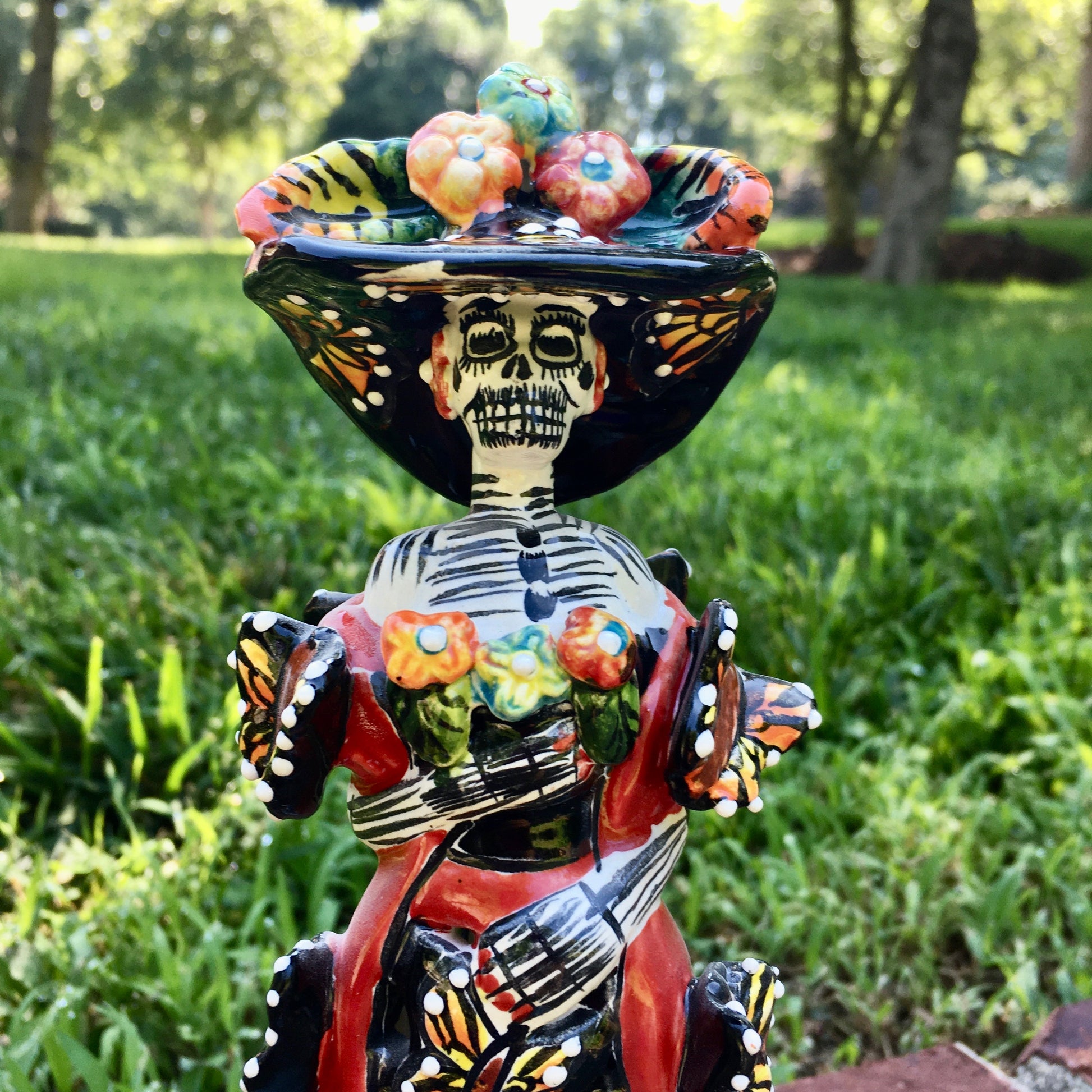 Mexican Catrina with butterflies Chico face