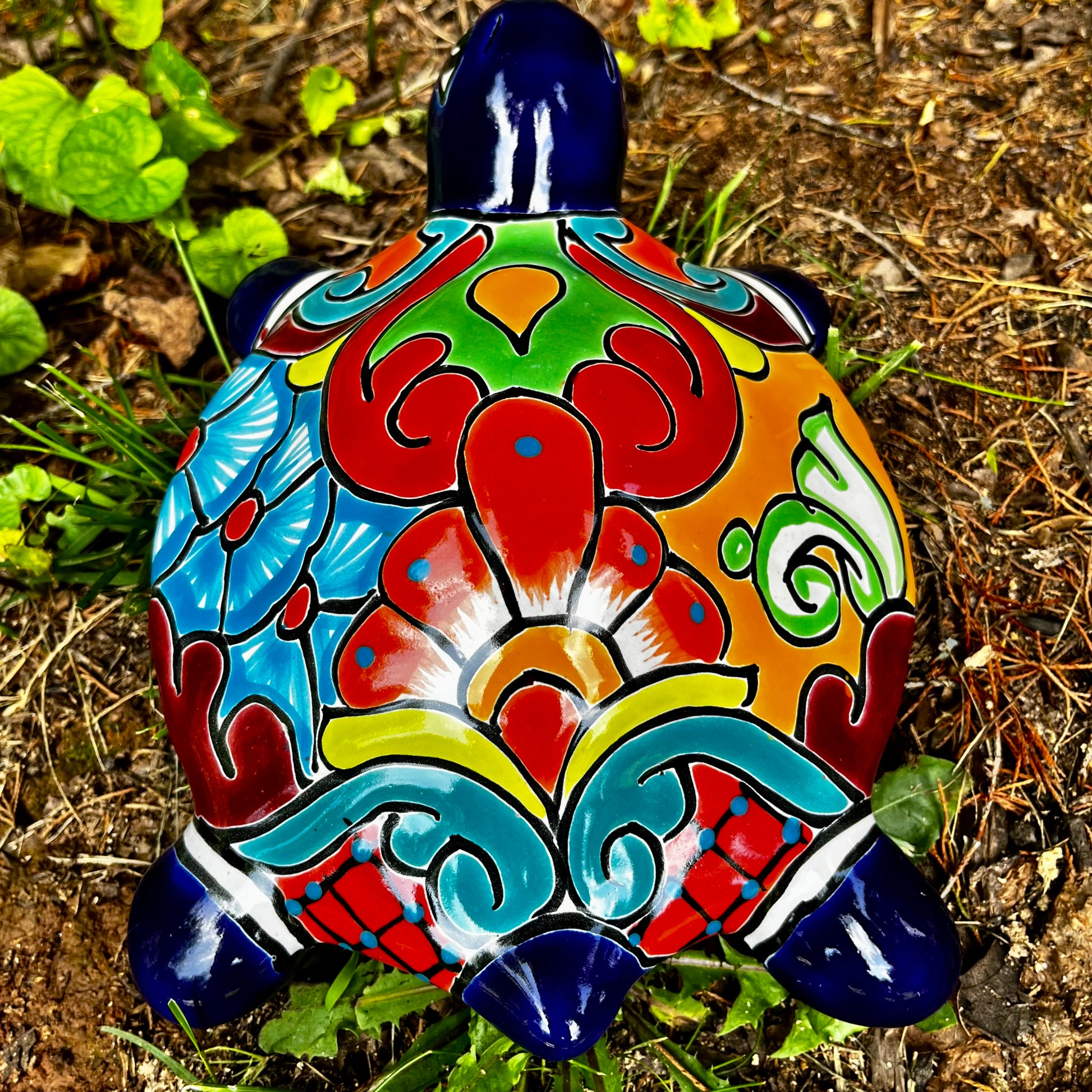 Talavera pottery turtle back