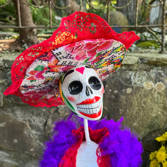 Paper Mache Mexican Catrina Doll