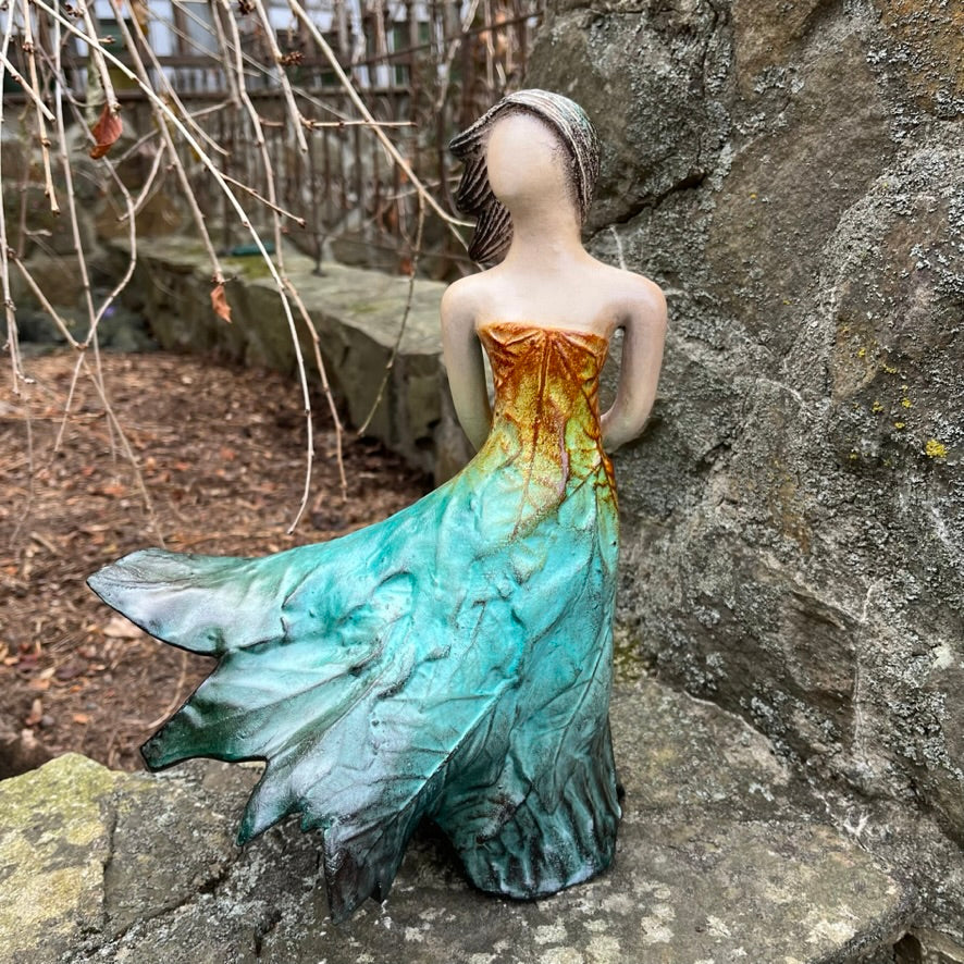 Jade Leaf Dress | Loretta Bertoli Art Sculpture | Faceless | MexDecor