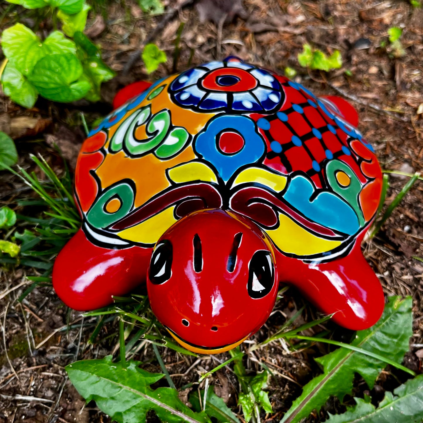 Talavera pottery turtle front
