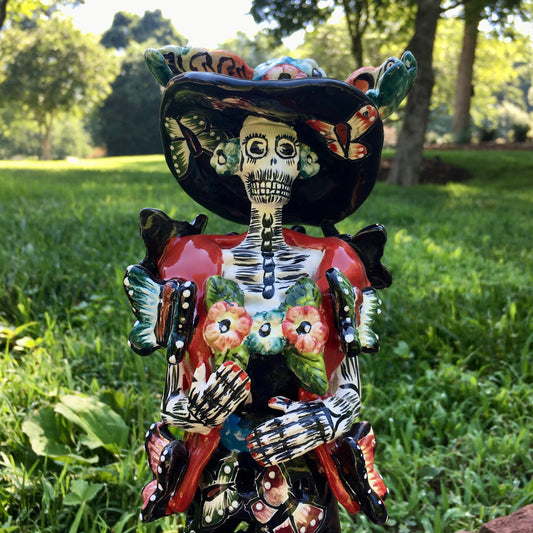 Lady Catrina with butterflies paste