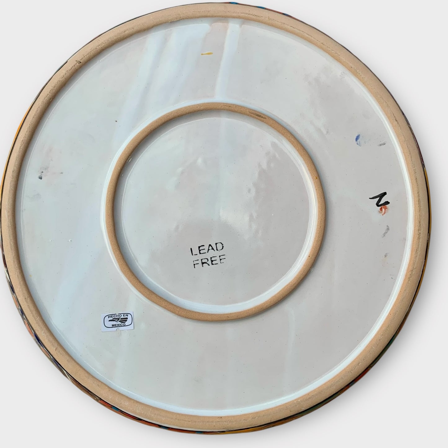 Mexican Talavera sectional serving dish Bottom