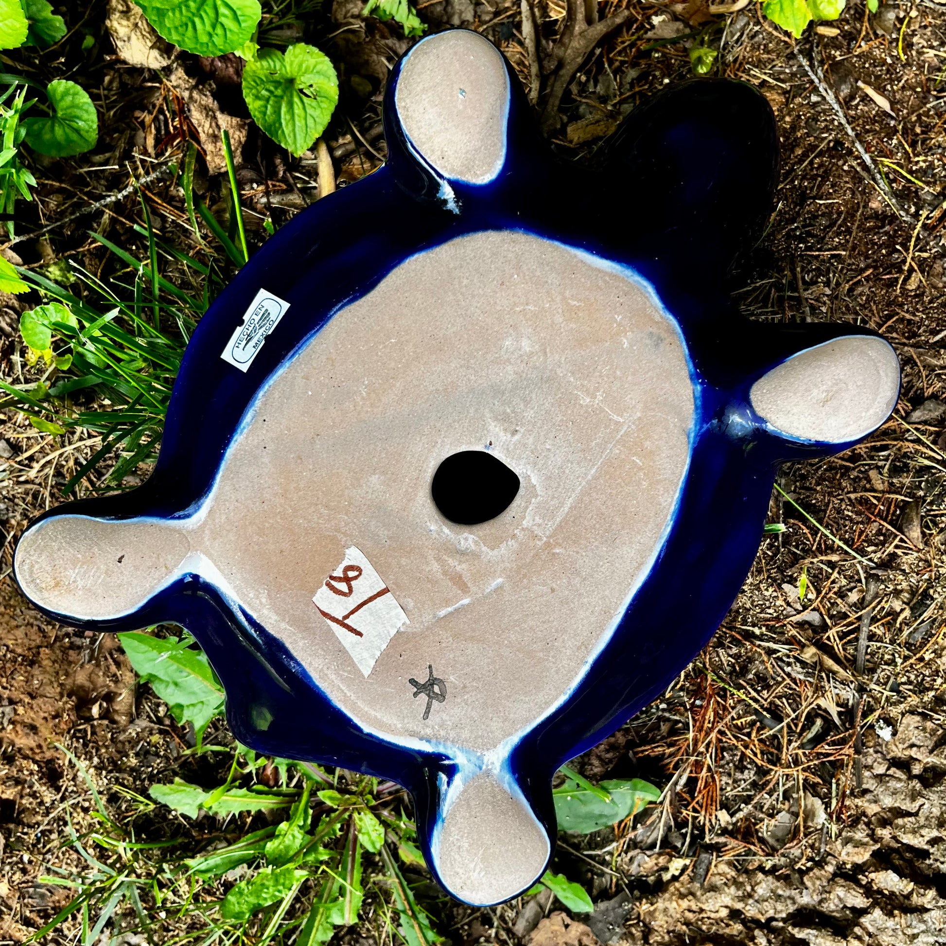 Talavera pottery turtle bottom