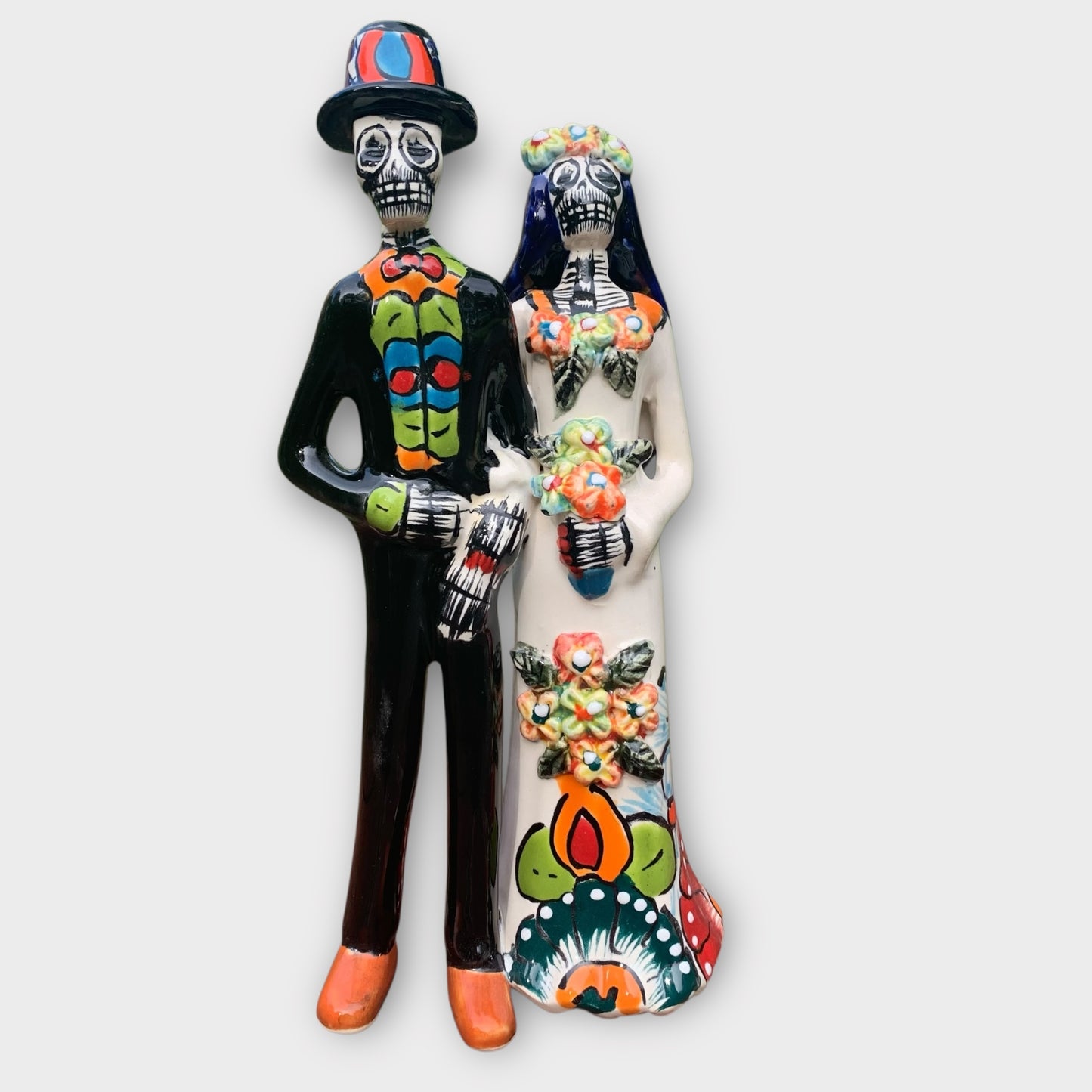 Talavera Catrina bride and groom Chico front