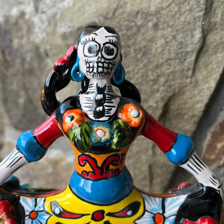 mexican catrina ballerina dancer doll face