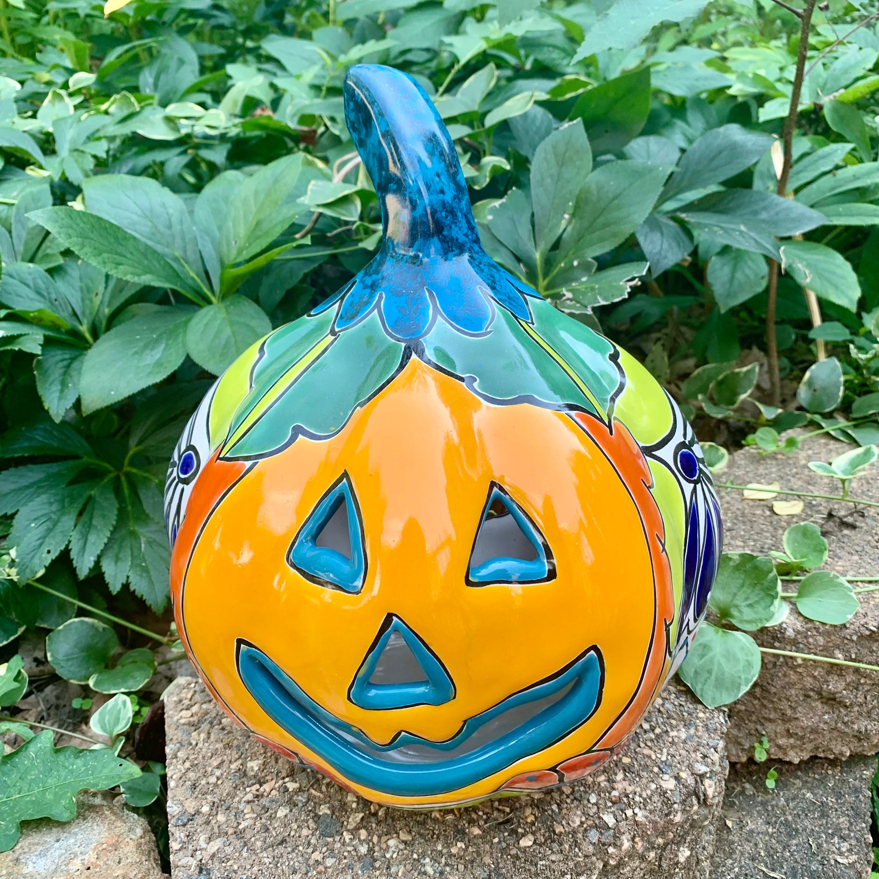 pumpkin様 Talavera Pumpkin - JOL - Hand Painted Mexican Calabaza | MexDecor.