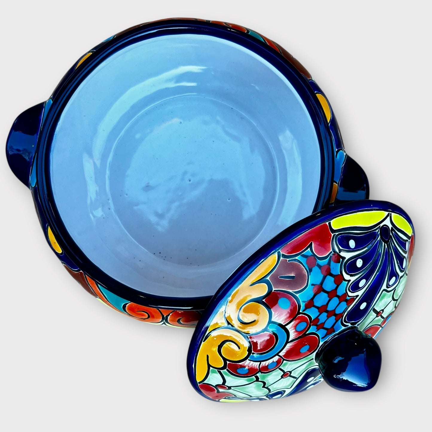 Mexican Talavera soup tureen inside