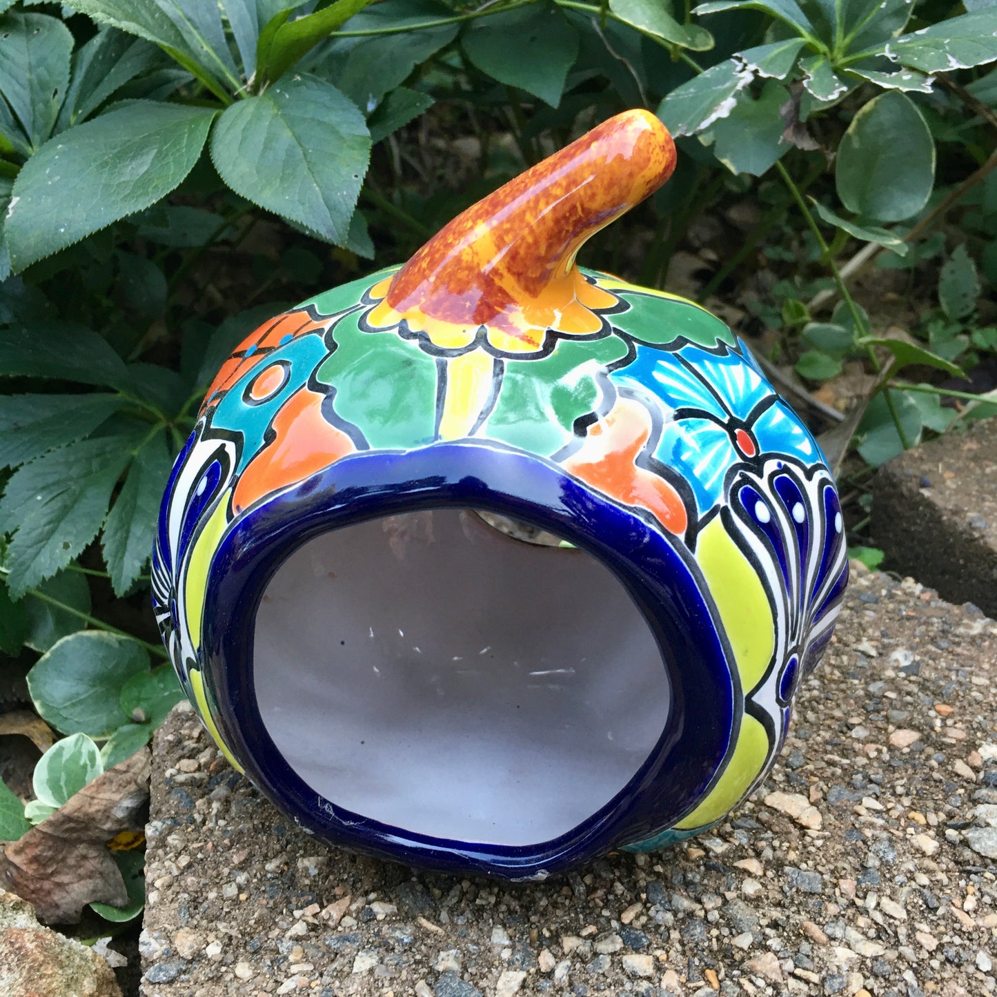 Talavera pumpkin calabaza back