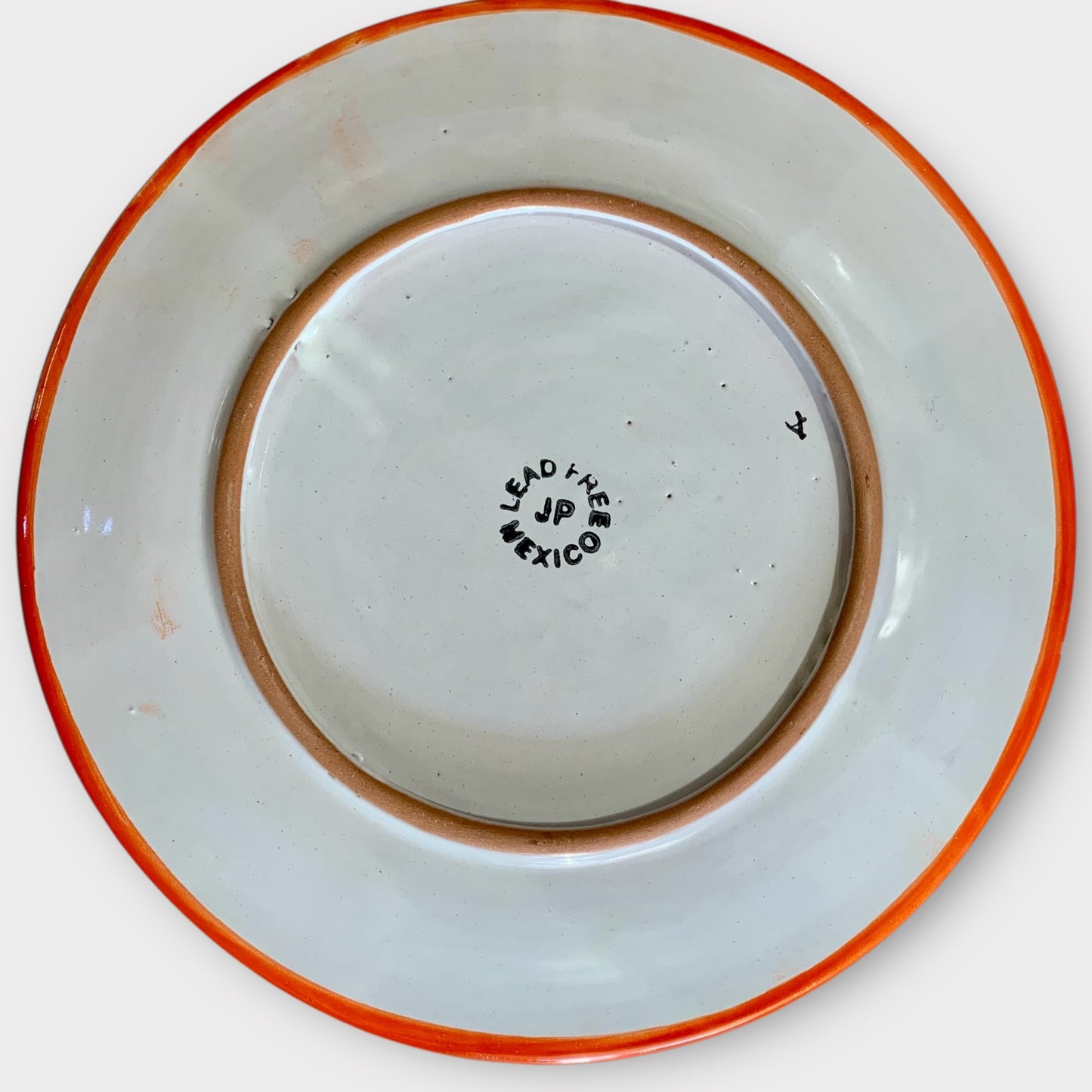 Talavera Dinner Plate back with lead free stamp