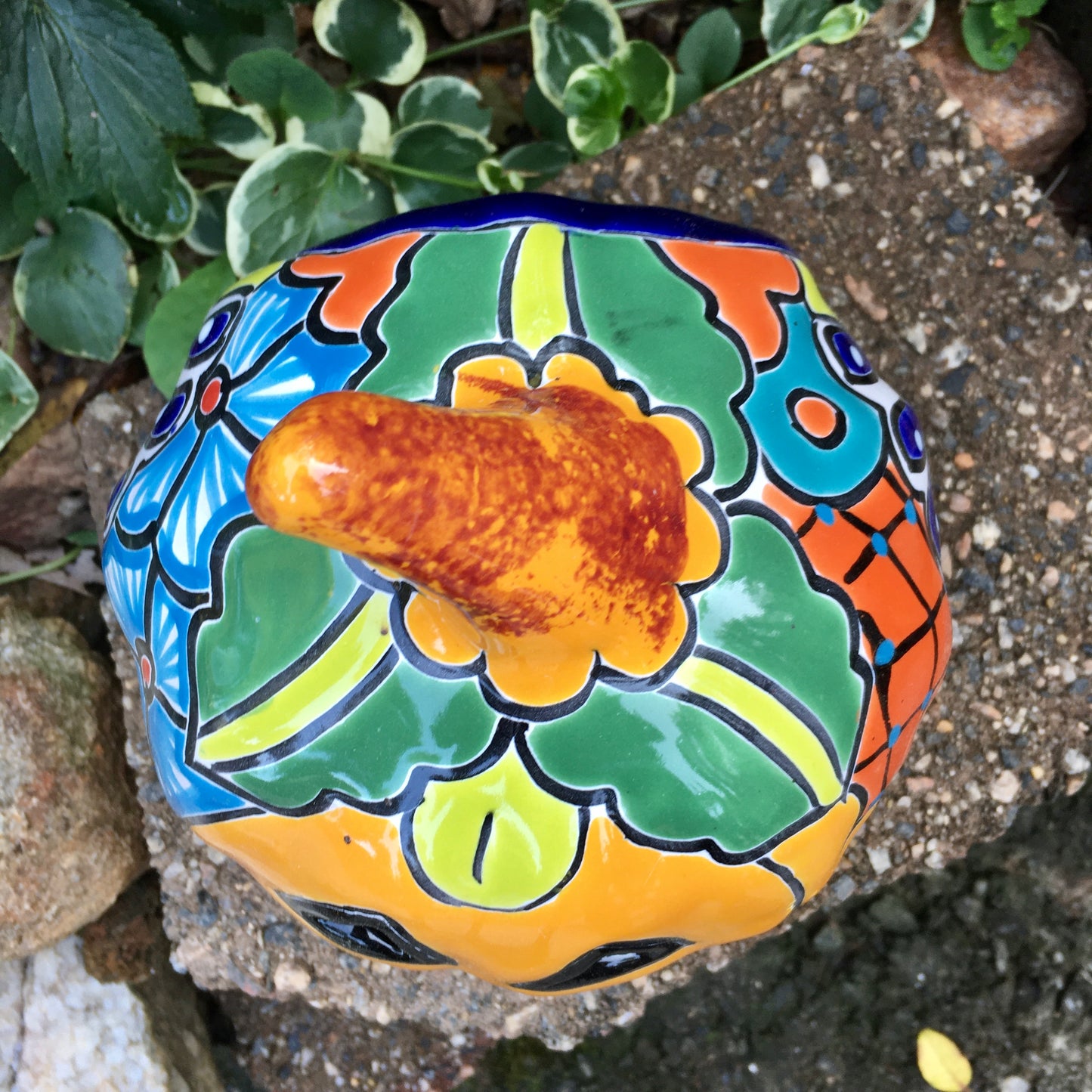 Talavera pumpkin calabaza top