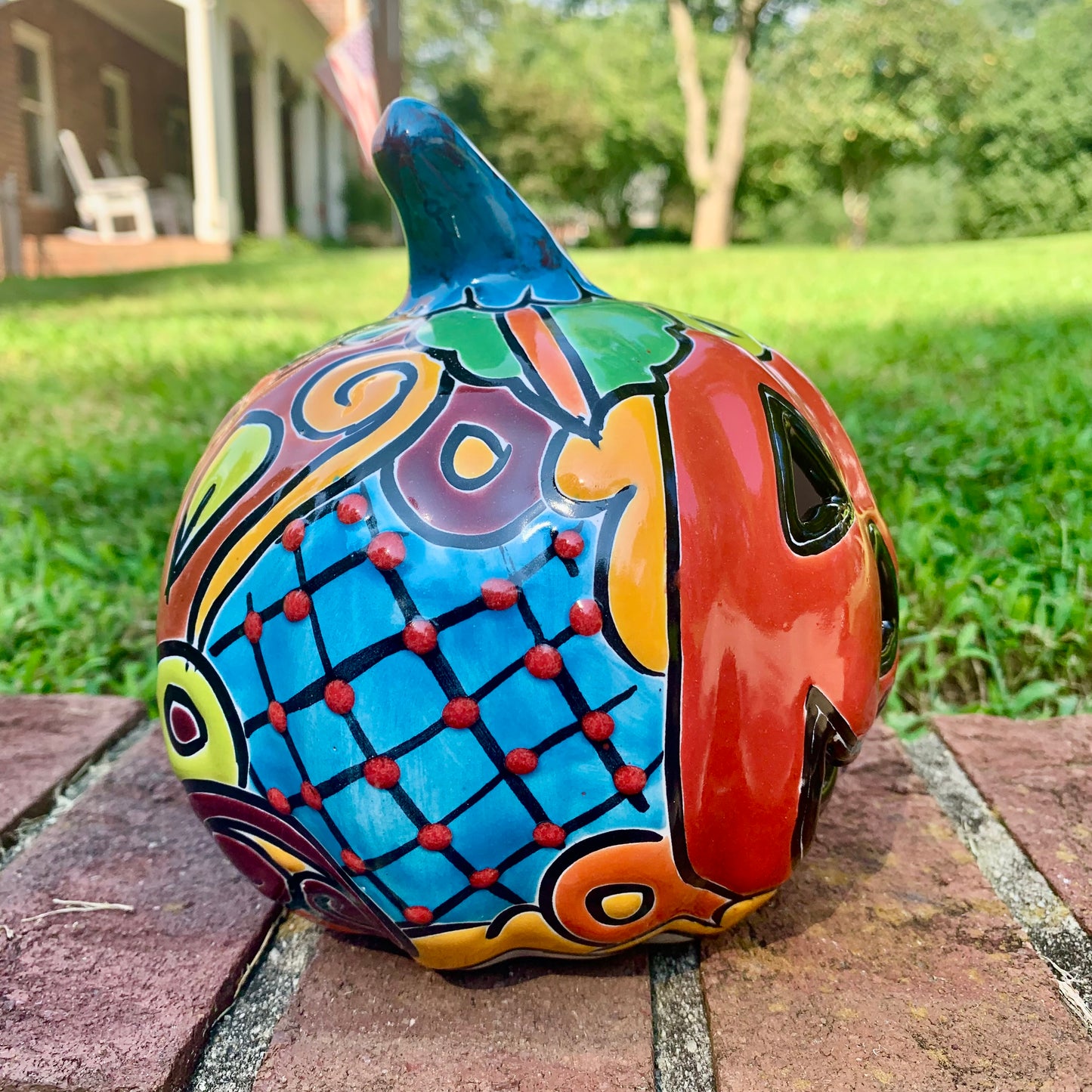 Talavera pumpkin calabaza JOL left side