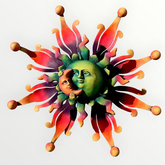 Glowing Verdi Sun and Orange Moon