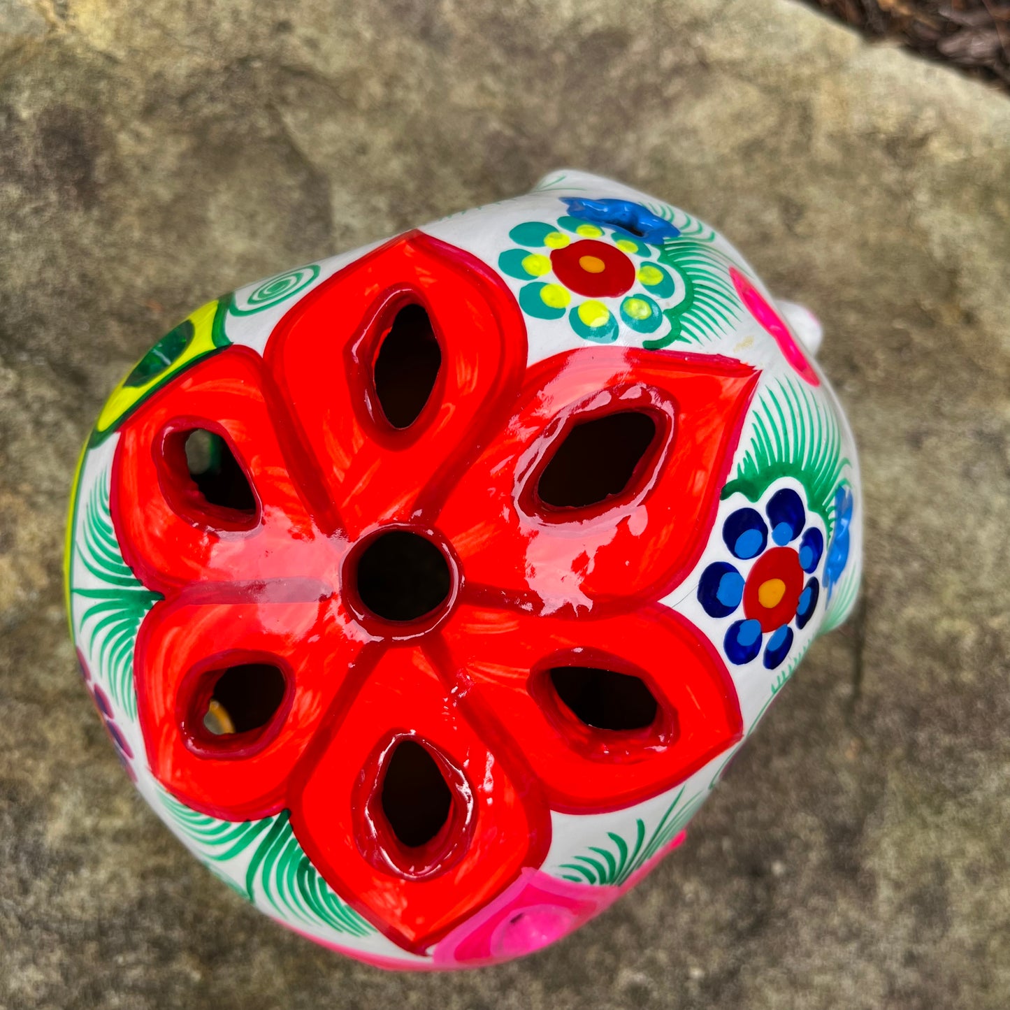 mexican sugar skull pottery top