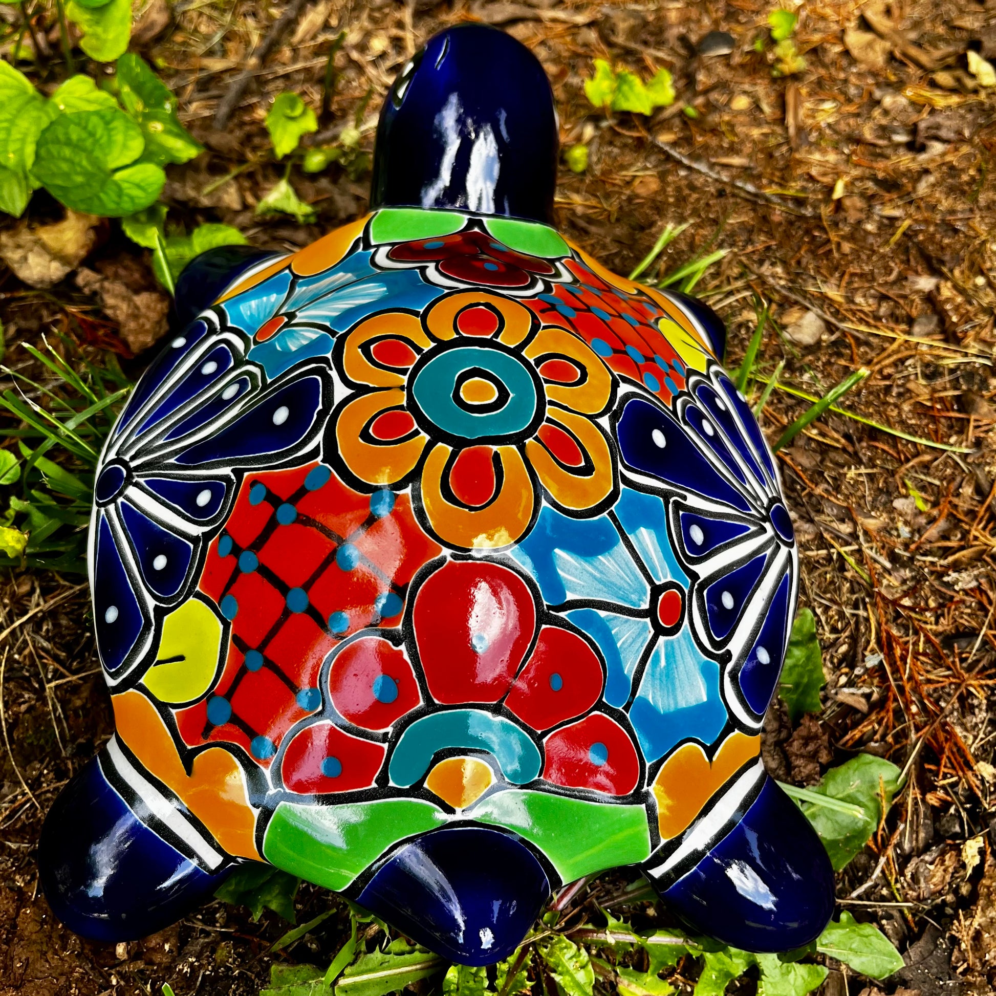 Talavera pottery turtle back