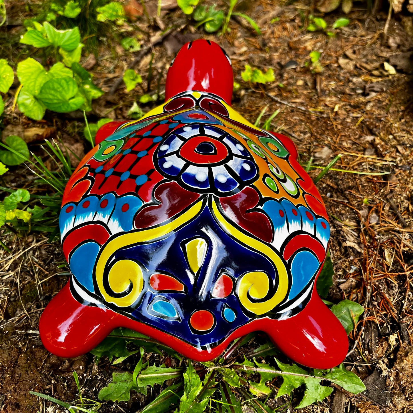 Talavera pottery turtle back