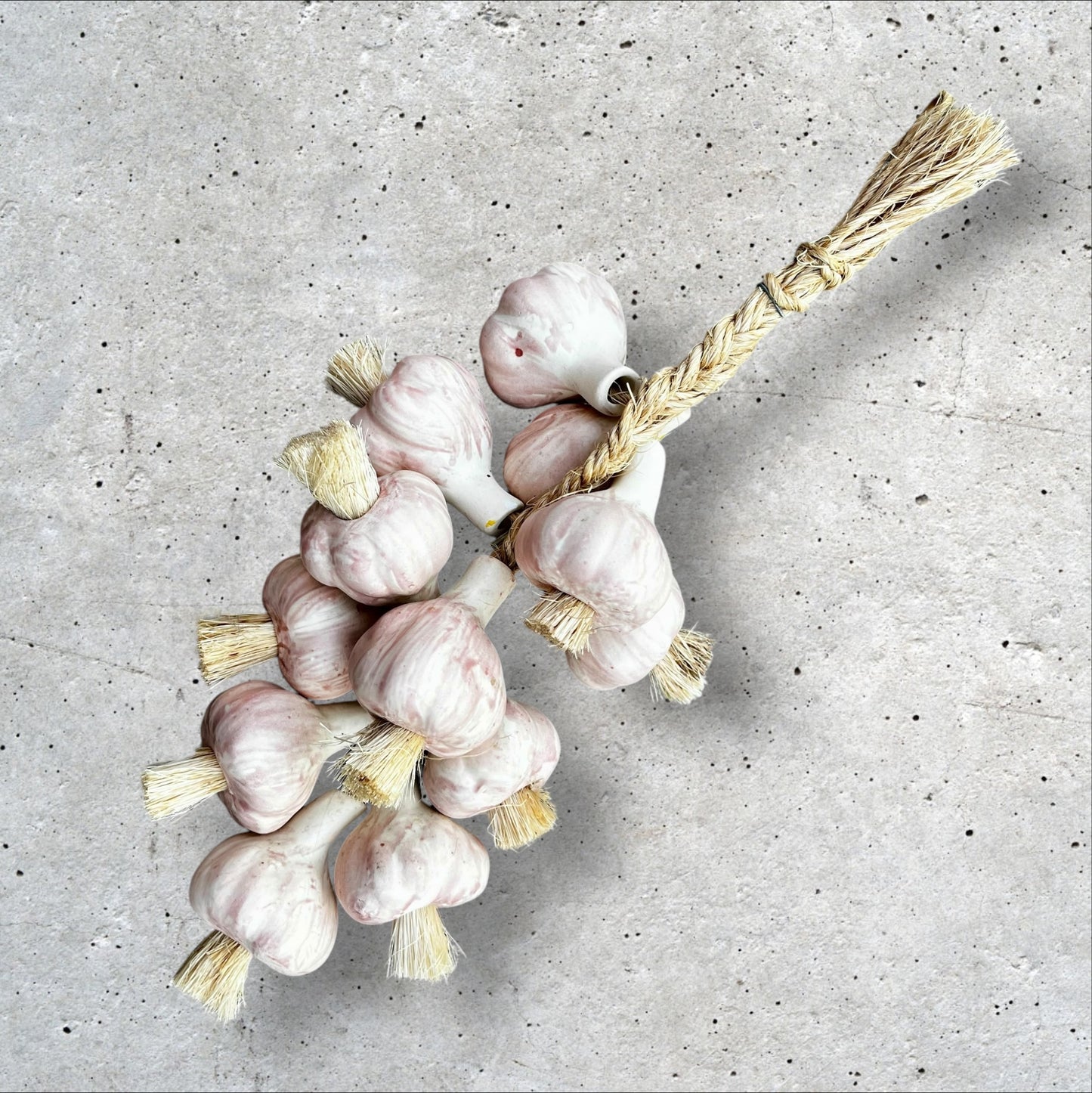 Ceramic garlic string ristra