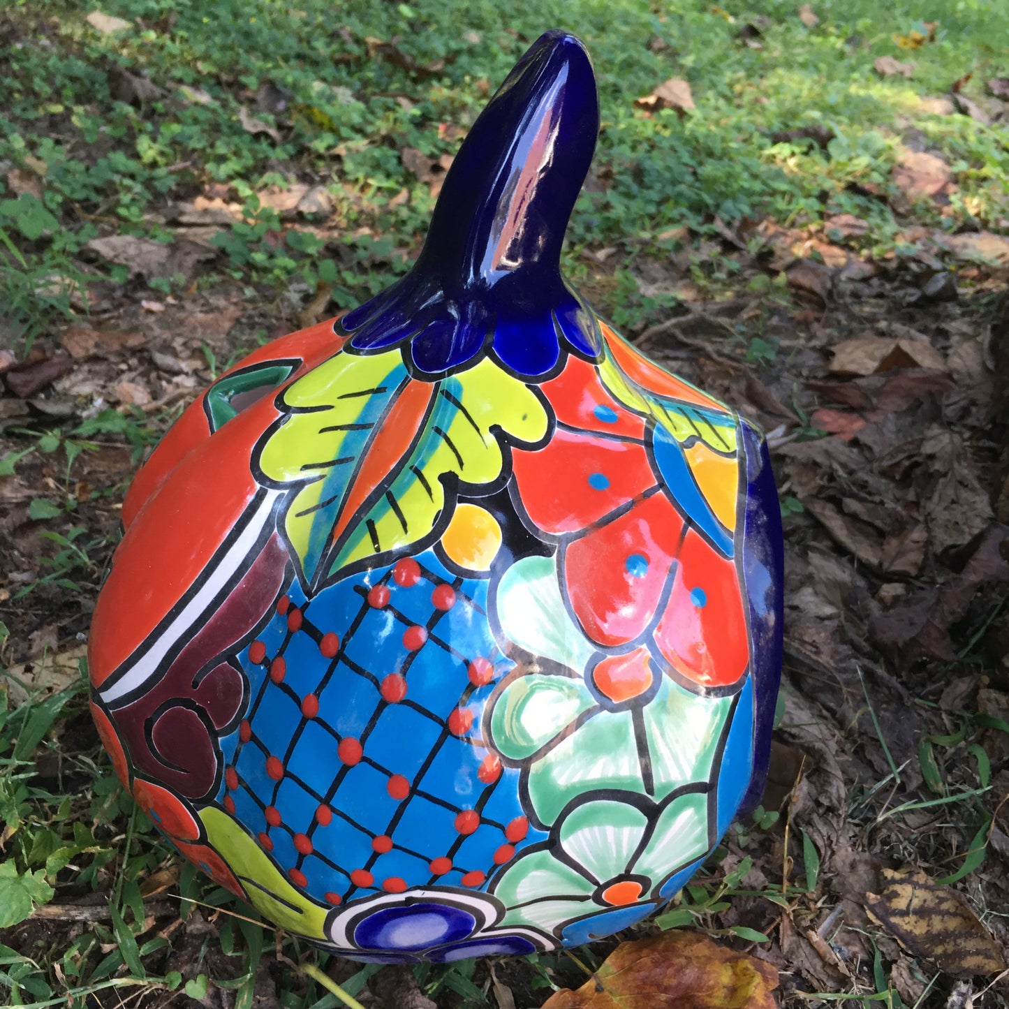 Talavera pumpkin calabaza side