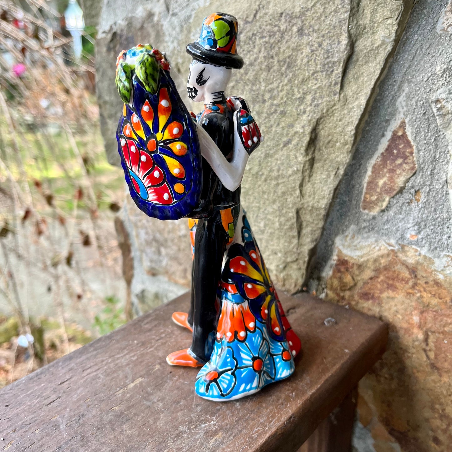 Talavera Catrina Groom holding bride right side