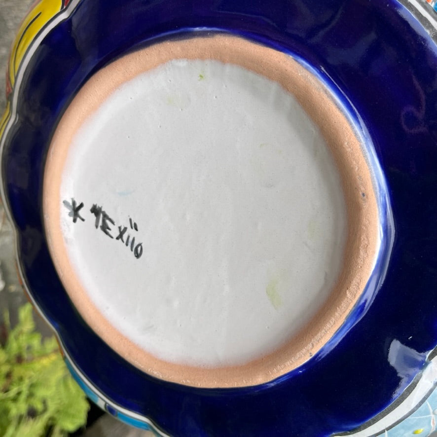 Mexican Talavera Gordo Pumpkin Calabaza Bottom