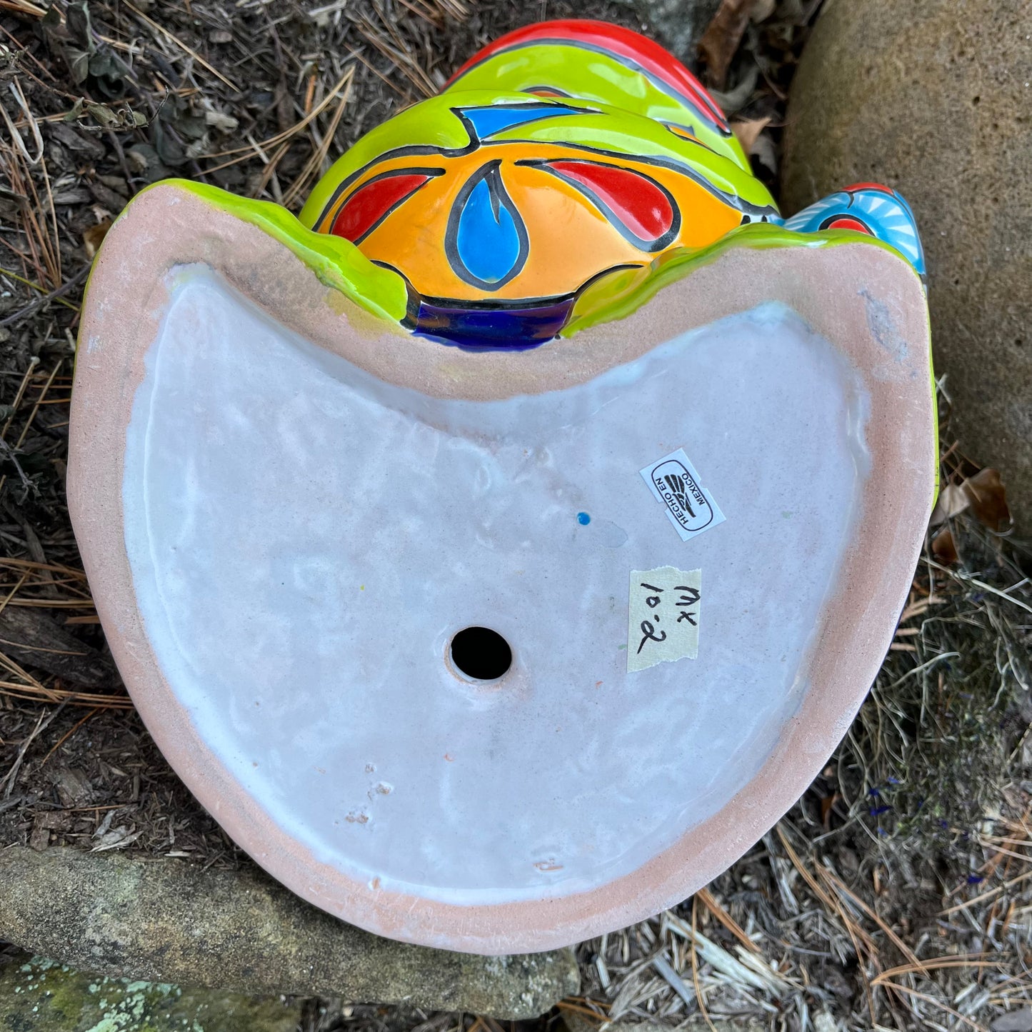 Mexican Talavera Frog Rana Planter bottom