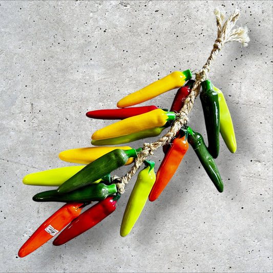 Multi color chili peppers string