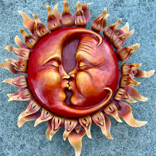 Kissing Sun and Moon Sculpture 