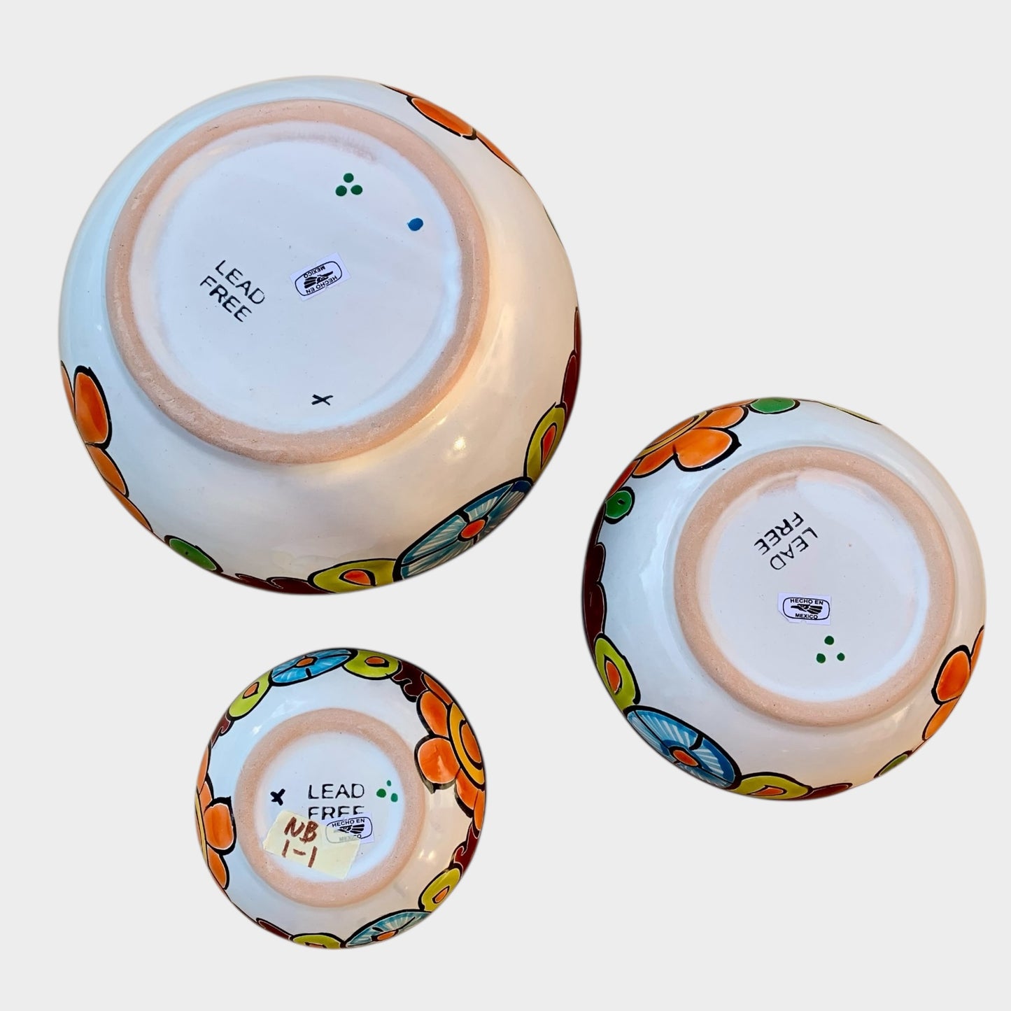 Talavera Nesting Bowl Set Bottom