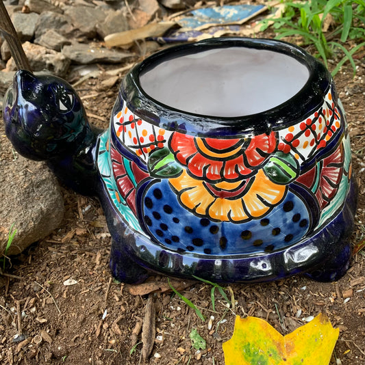 Talavera turtle planting pot