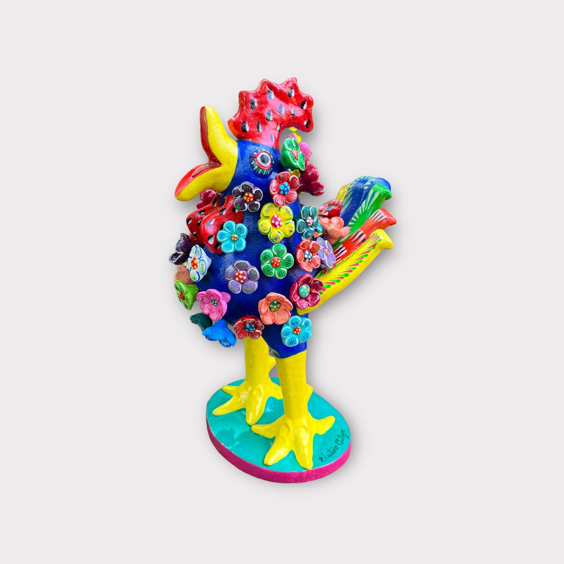 Ortega Floral Rooster Folk Art Only