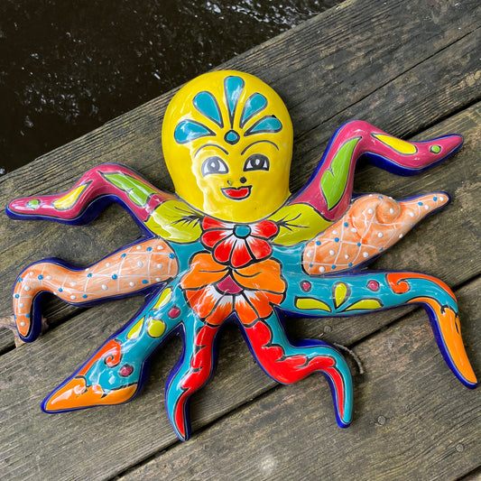 Mexican Talavera pottery octopus 