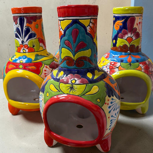 Talavera Chiminea Candle Holder