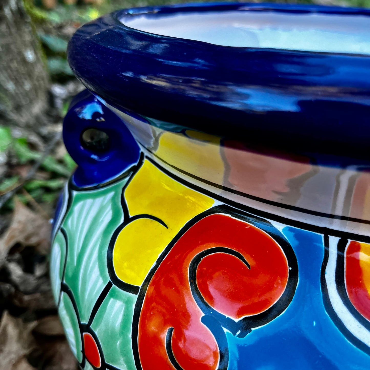 Talavera Chata Planter Pot Handle