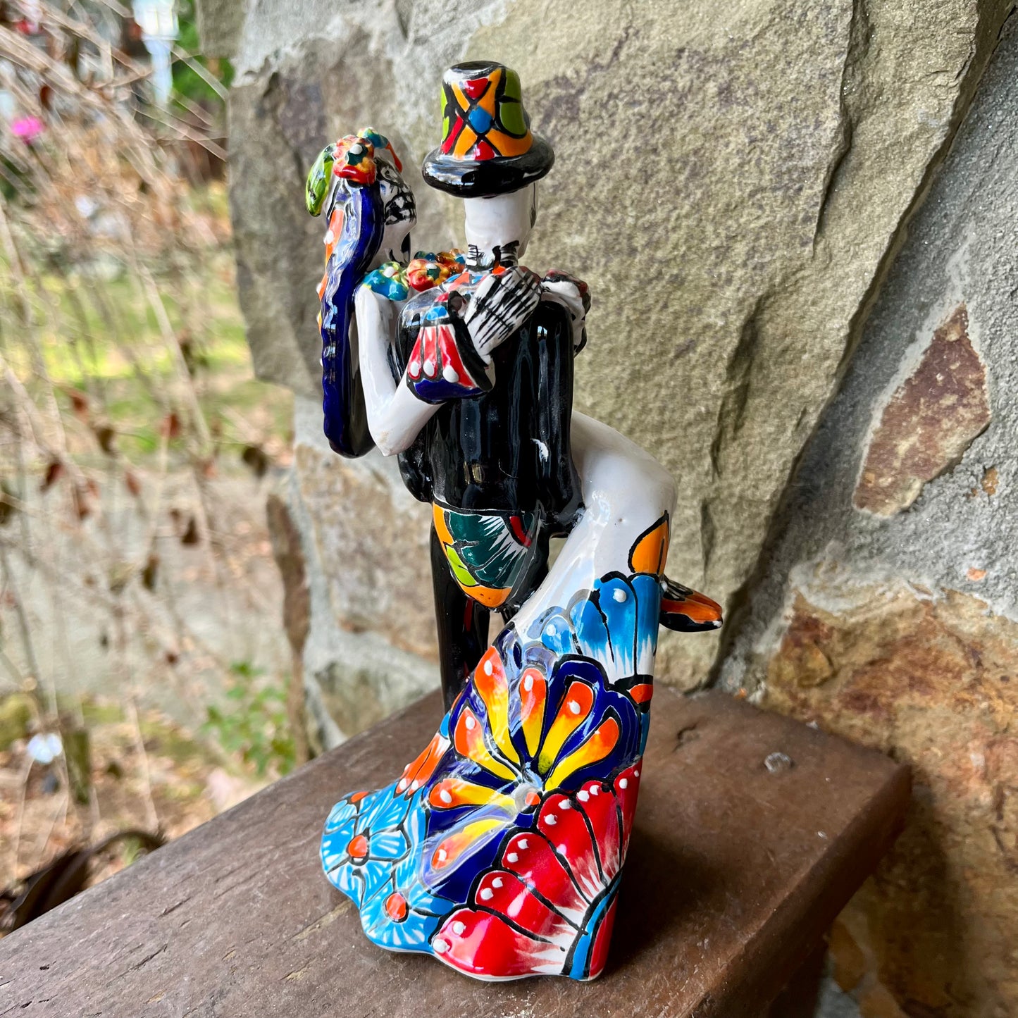 Talavera Catrina Groom holding bride back