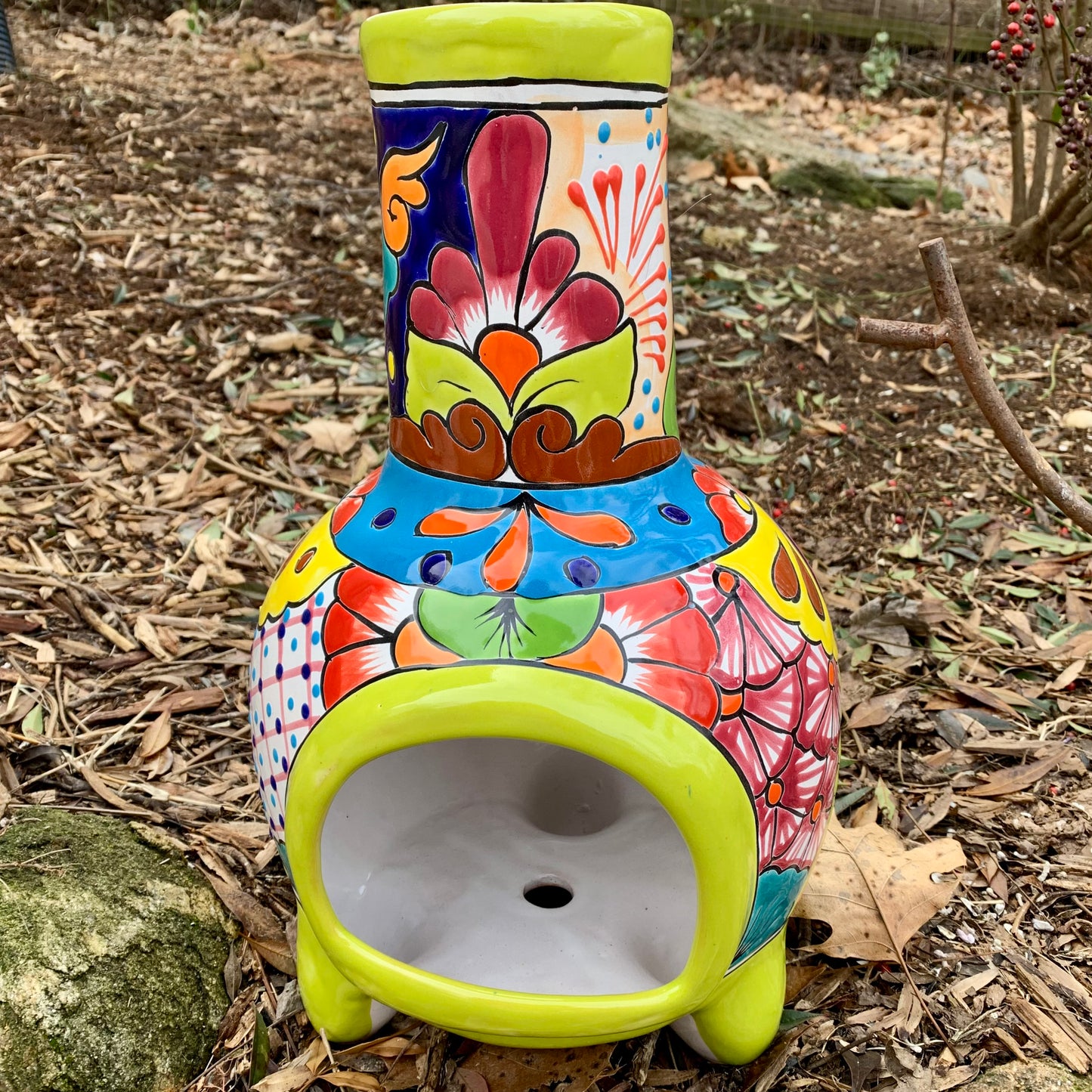Talavera Chiminea Candle Holder