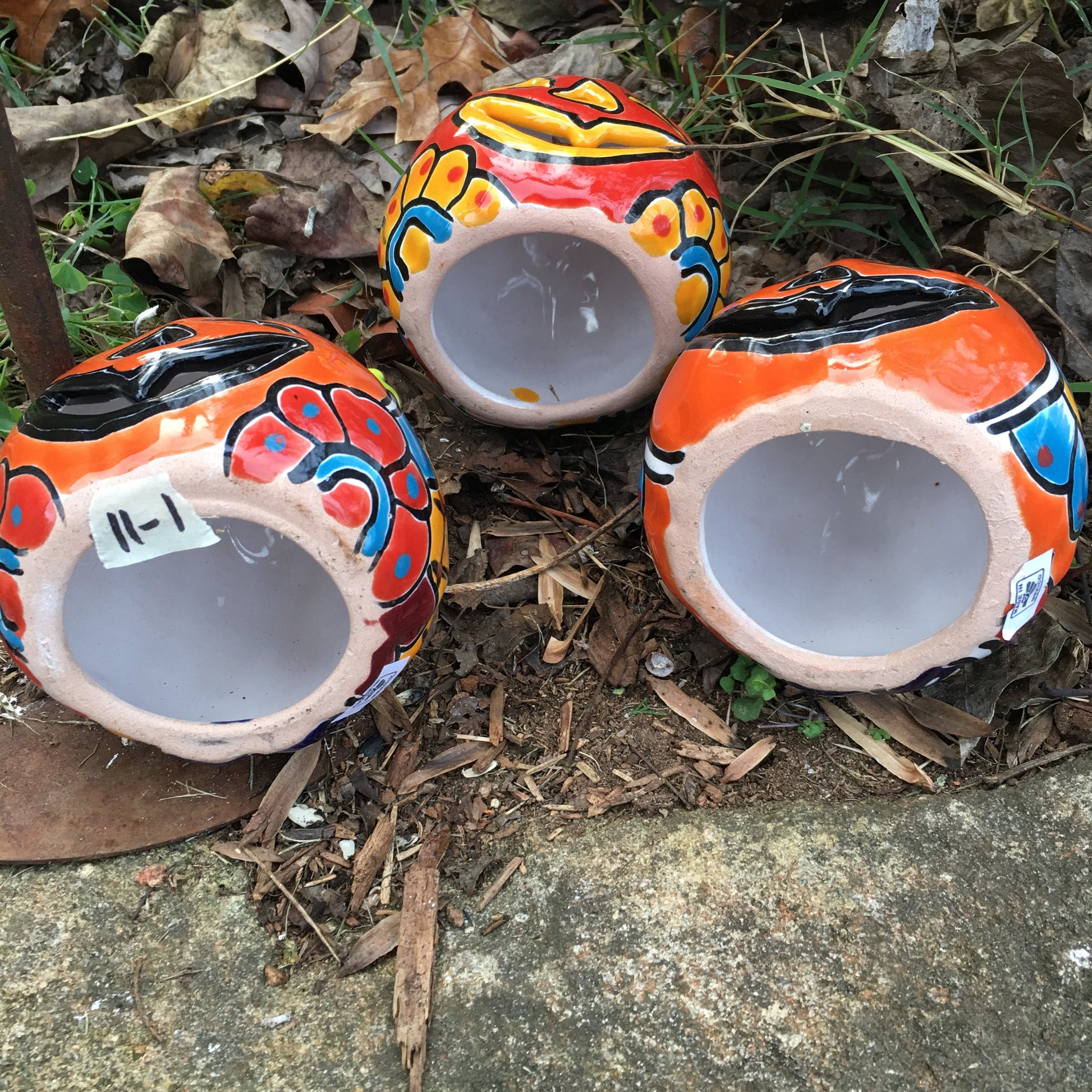 Talavera pumpkin JOL set bottom