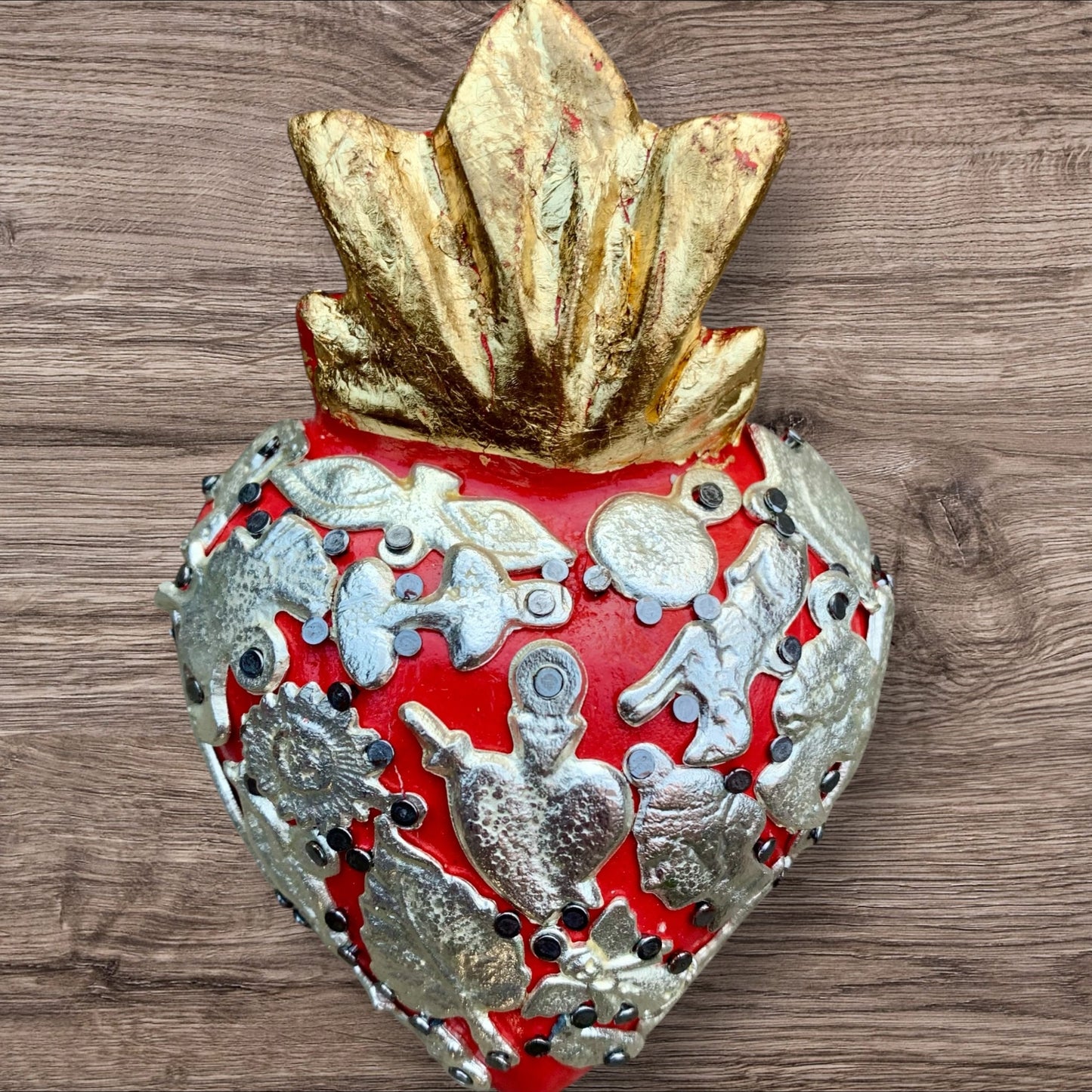 Milagros Heart Folk Art