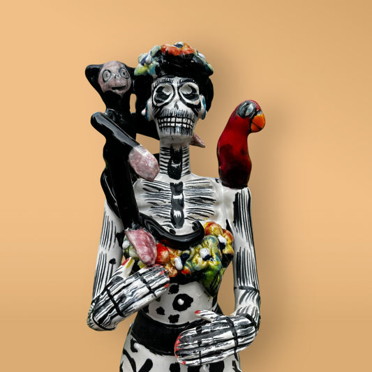 Mexican Talavera Frida and friends face