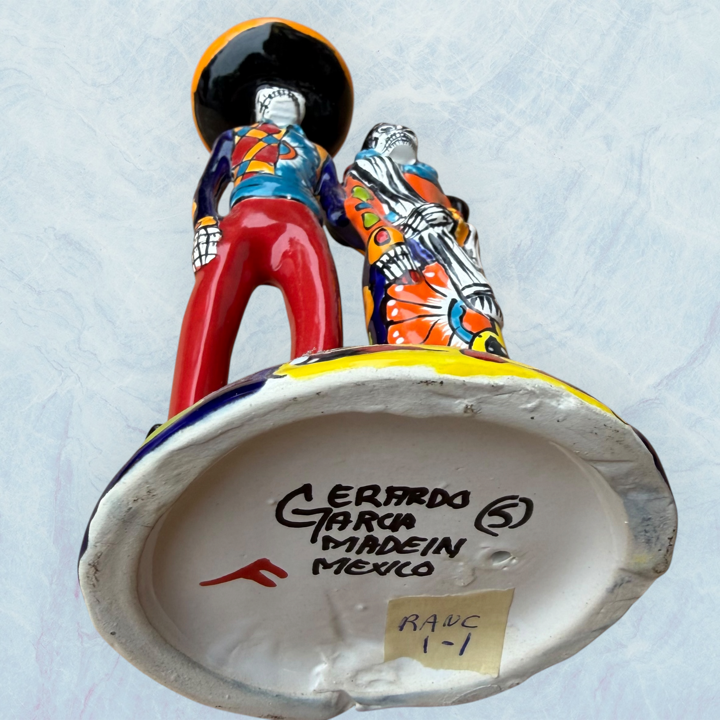 Mexican Rancho Catrina Couple on a Base