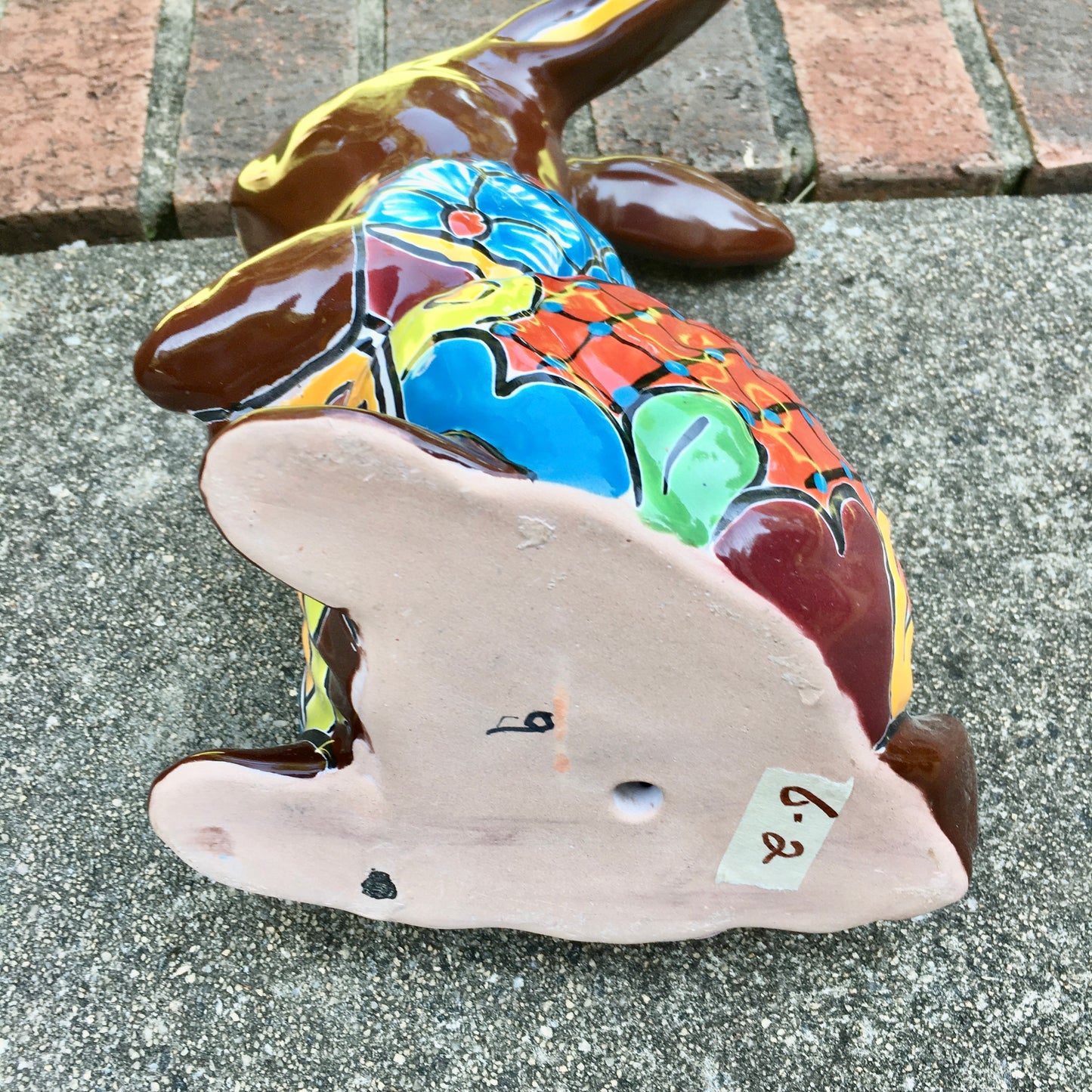 Talavera Standing bunny rabbit figurine bottom
