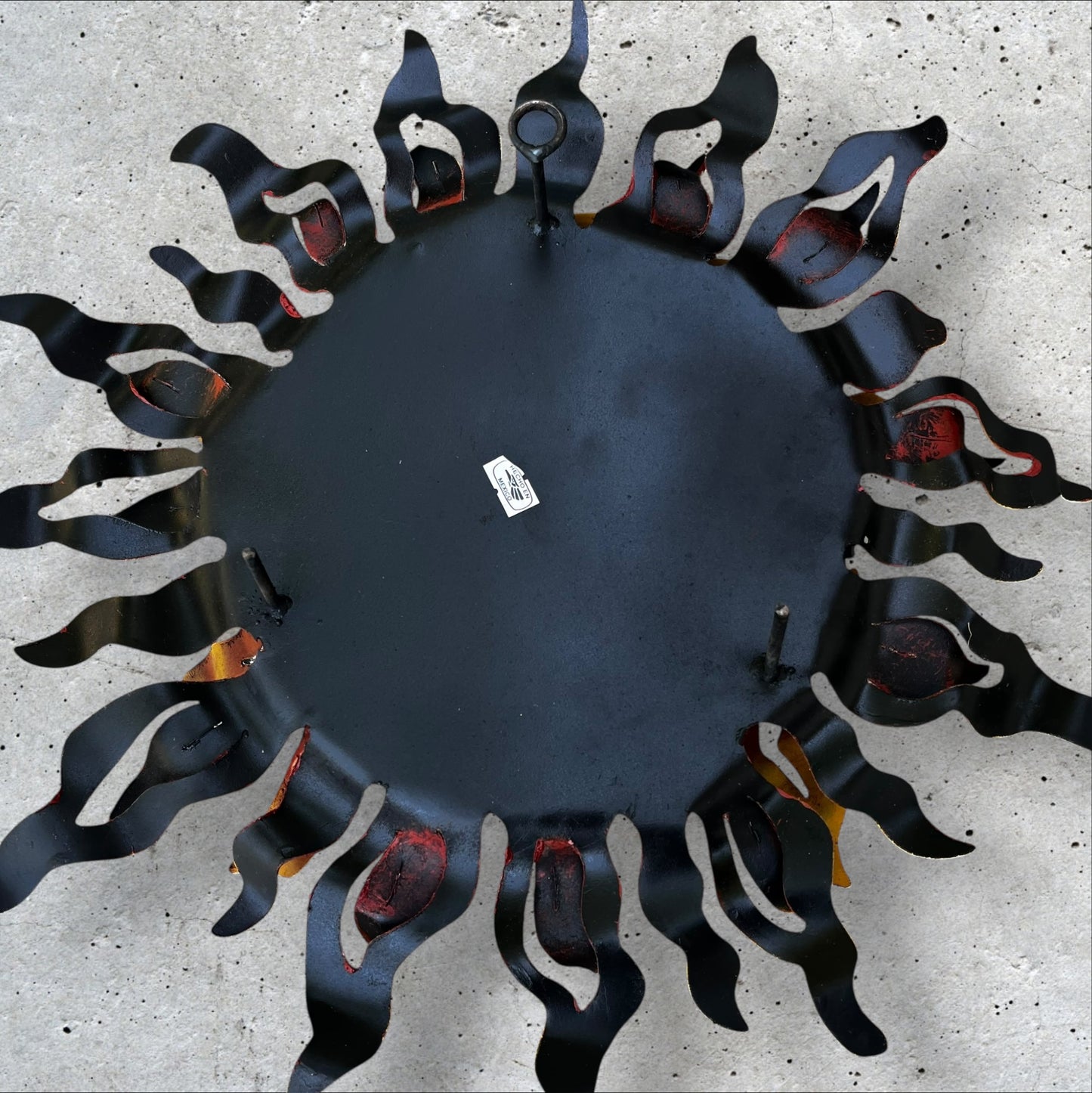 Metal wall art sun with hands back